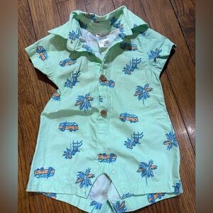 Carter's Green Tropical Baby Romper